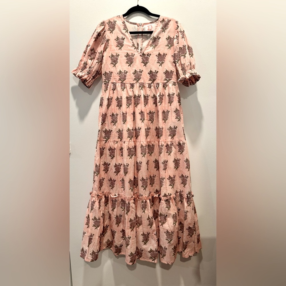 NWOT $186 Victoria Dunn Georgia Dress size XS cotton block print maxi dress